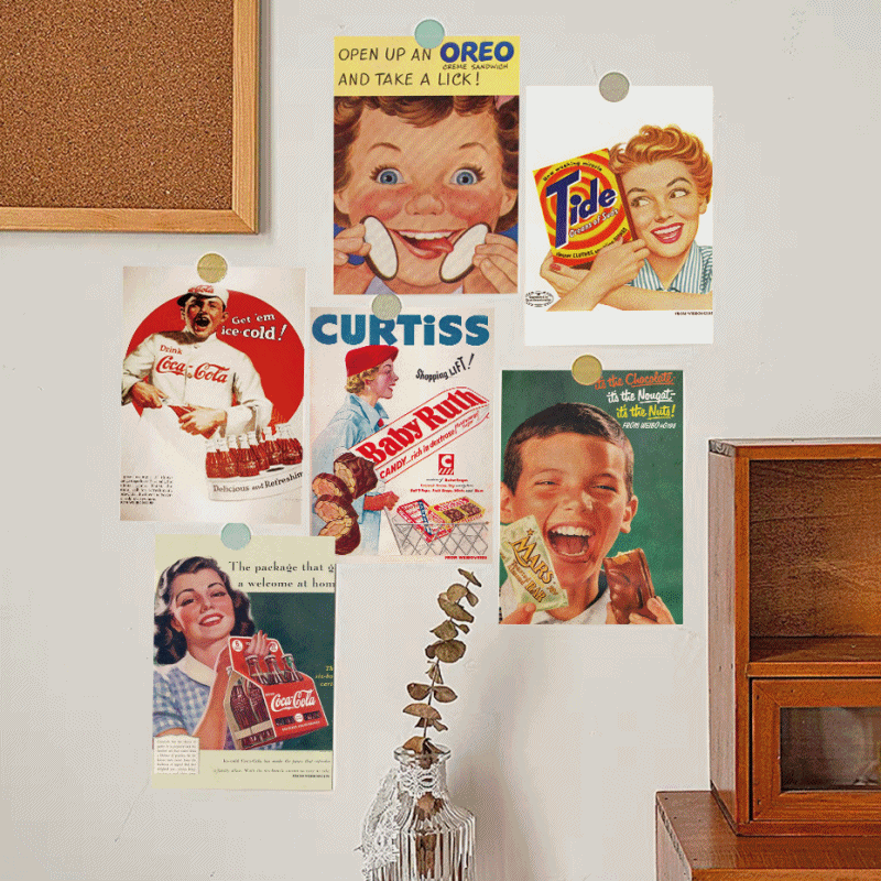 [10장세트]미국옛날광고 엽서 포토카드 벽꾸 인테리어소품 포스터 스티커