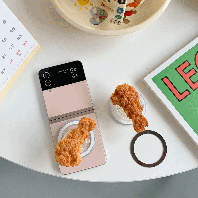 치킨닭다리 그립 톡 맥세이프 아이폰 갤럭시 음식 스마트톡 거치대 우정템 친구선물